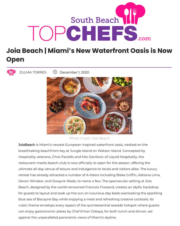 South Beach Top Chefs